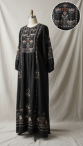 Ebony Hand-Embroidered Heritage Dress